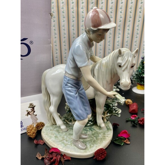 Lladro  A Boy And His Pony 1460 Retired W/ BOX Glossy Mint Condition RARE - Picture 4 of 16